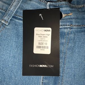 fashion nova blue dream high rise jeans